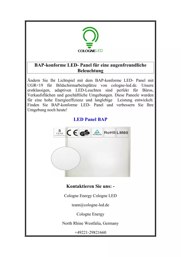 bap konforme led panel f r eine augenfreundliche