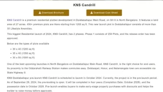 KNS Candrill Residential Plots for Sale Near Electronic City