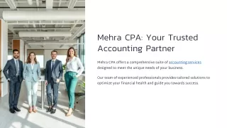 Expert Accounting Services by Mehra CPA with Precision, Compliance, and Growth