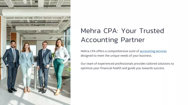 mehra cpa your trusted accounting partner