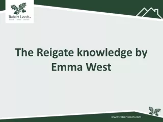 The Reigate knowledge by Emma West