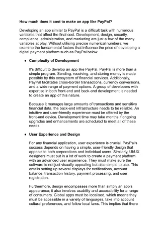 how much does it cost to make an app like paypal