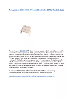 a j antunes 8502100053 tfh limit controller