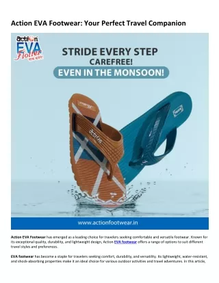 Action EVA Footwear Your Perfect Travel Companion