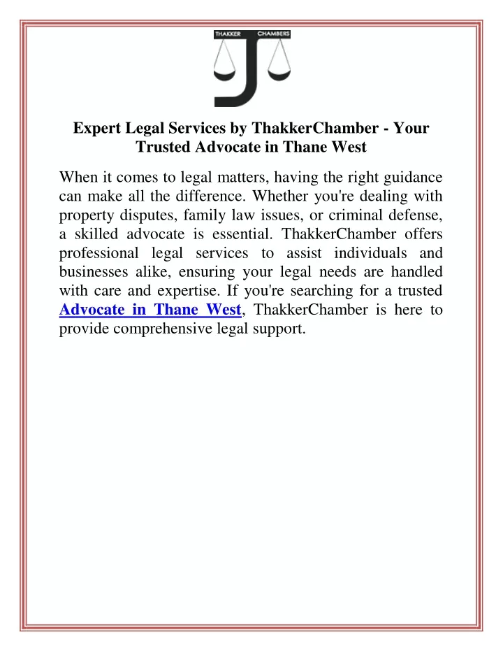 expert legal services by thakkerchamber your