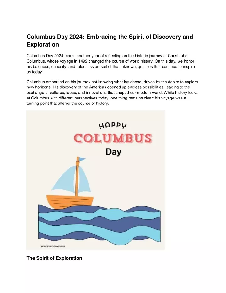 PPT Columbus Day 2024_ Embracing the Spirit of Discovery and