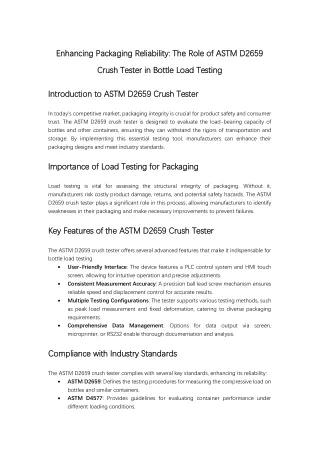 enhancing packaging reliability the role of astm