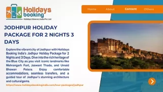 Jodhpur Holiday Package For 2 Nights 3 Days