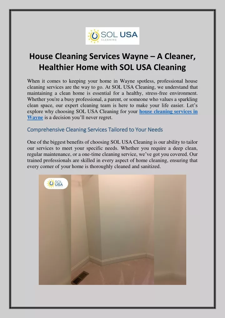 house cleaning services wayne a cleaner healthier