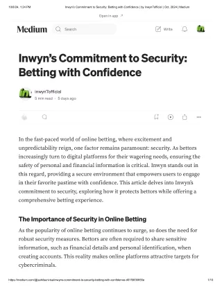 Inwyn’s Commitment to Security_ Betting...by inwyn7official _ Oct, 2024 _ Medium