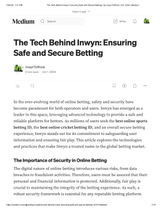 The Tech Behind Inwyn_ Ensuring Safe an...by inwyn7official _ Oct, 2024 _ Medium