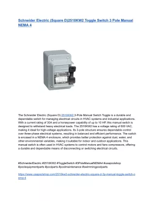 schneider electric square d 2510kw2 toggle switch