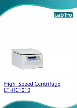 high speed centrifuge lt hc1010