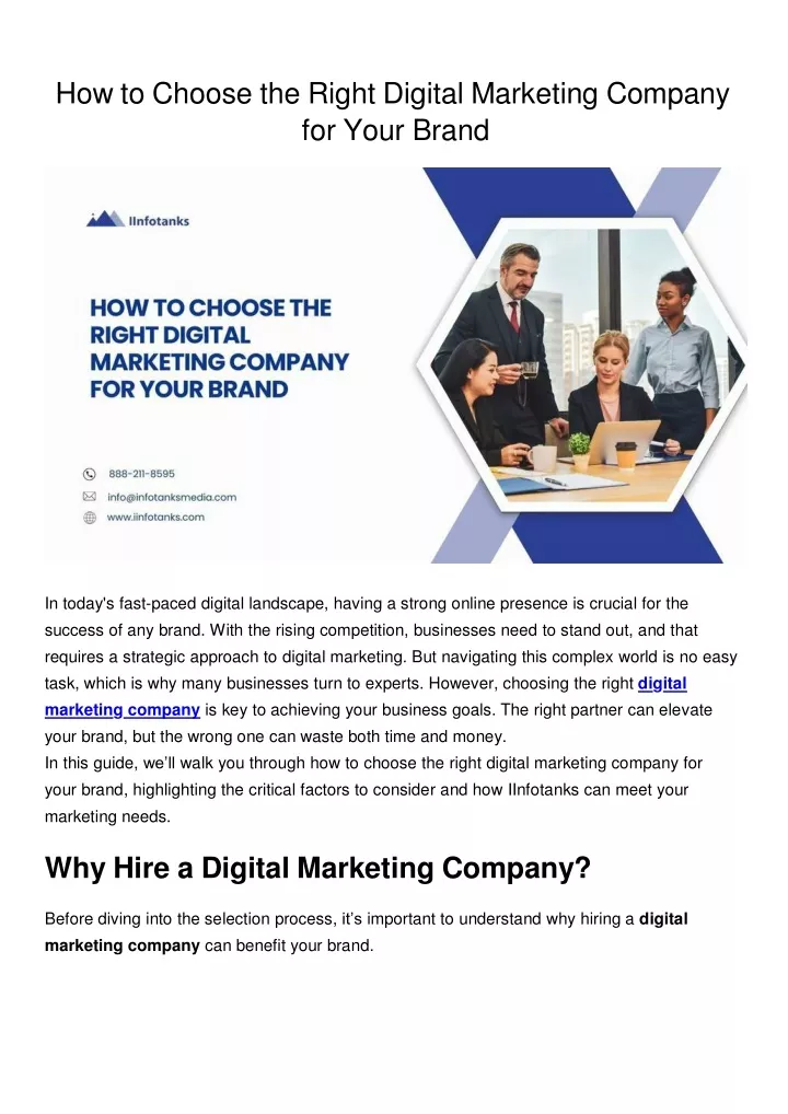 how to choose the right digital marketing company