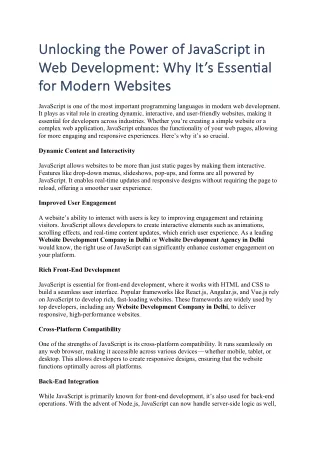 Website Development Agency in Delhi