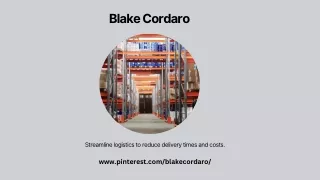 How Does Blake Cordaro Approach Transportation Logistics for Success?
