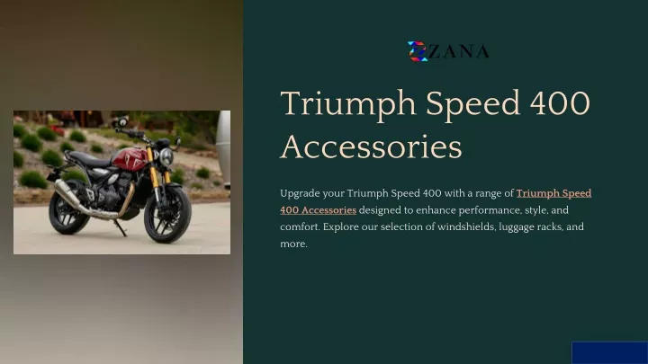 triumph speed 400 accessories