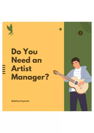 do you need an artist manager