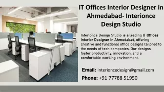 it offices interior designer in ahmedabad