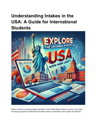 understanding intakes in the usa a guide