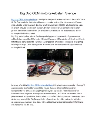 Big Dog OEM motorcykeldelar i Sverige