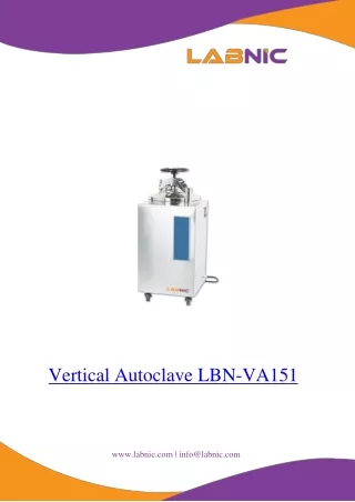vertical autoclave lbn va151