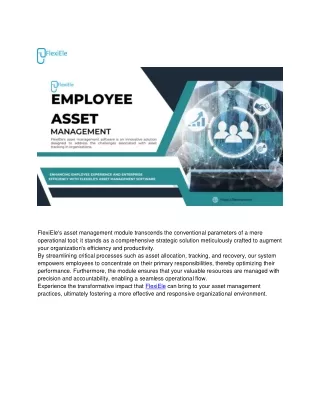 flexiele s asset management module transcends