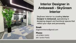 Interior Designer in Ambawadi - SkyGreen Interior