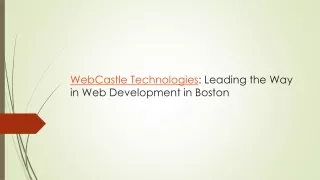 webcastle technologies leading the way in web development in boston