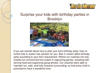 Surprise your kids with birthday parties in Brooklyn