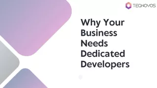 Why Your Business Needs Dedicated Developers?