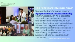 High Performance Business Coach – Elevate Your Leadership & Success