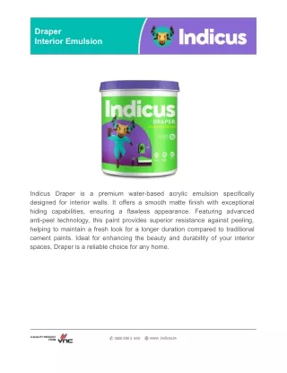 Indicus Draper: The Perfect Interior Emulsion
