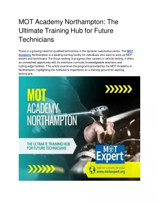 MOT Academy Northampton_ The Ultimate Training Hub for Future Technicians (1)