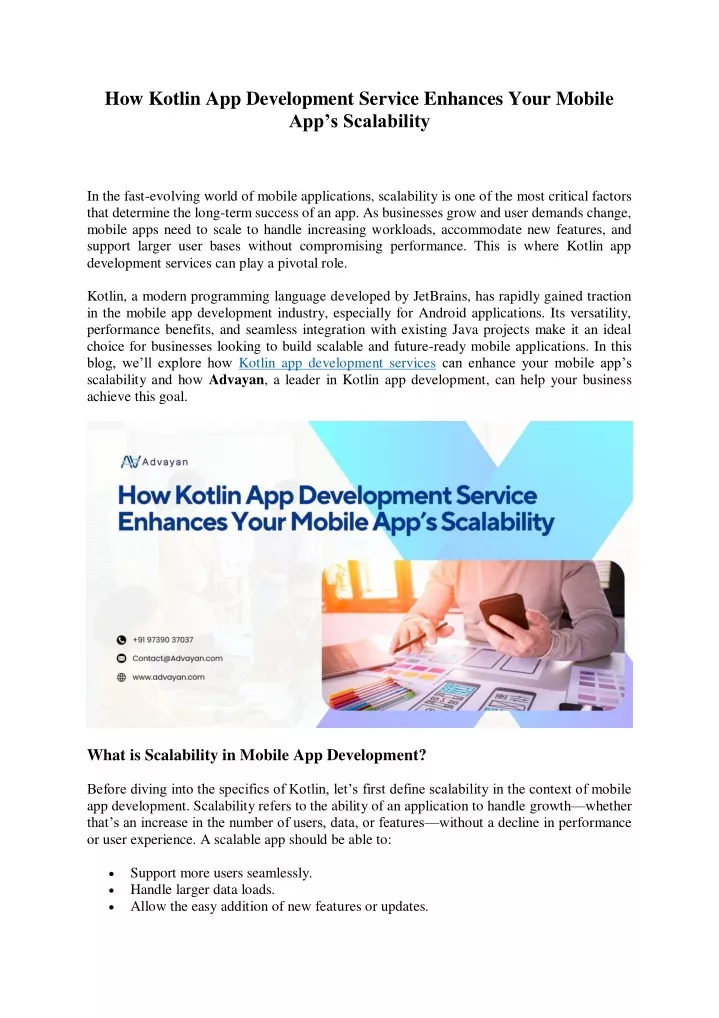 how kotlin app development service enhances your