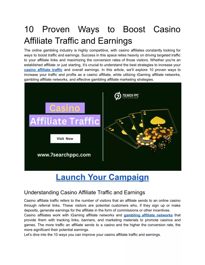 10 affiliate traffic and earnings