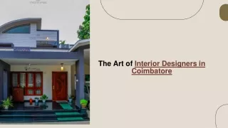 the art of interior designers in coimbatore