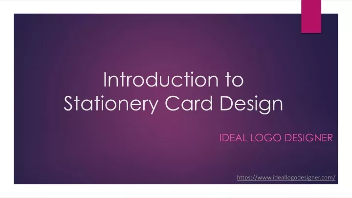 introduction to stationery card design