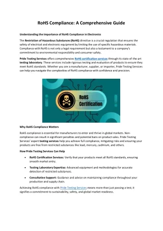 Everything You Need to Know About RoHS Compliance