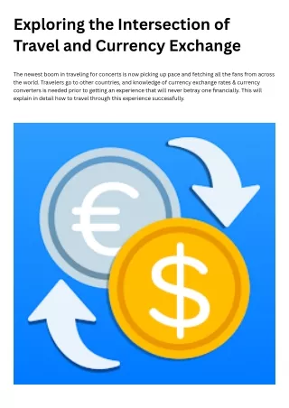 Exploring the Intersection of Travel and Currency Exchange