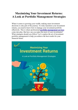 Maximizing Your Investment Returns A Look at Portfolio Management Strategies