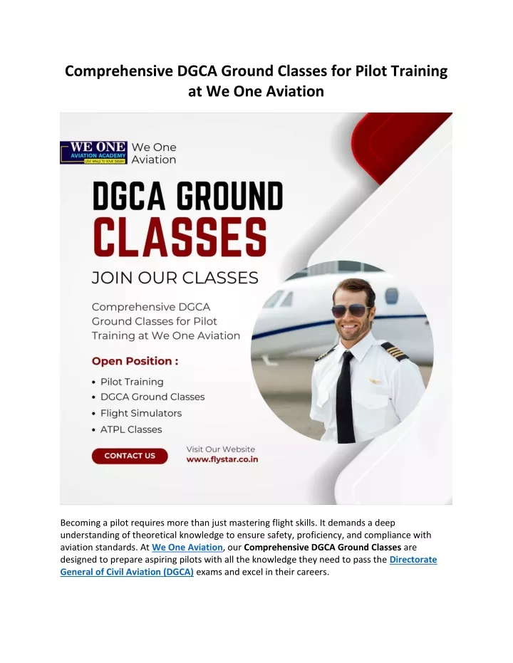 comprehensive dgca ground classes for pilot