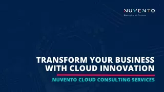 Cloud Consulting Services - Nuvento