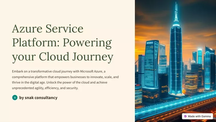 azure service platform powering your cloud journey