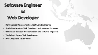 Software Engineer vs web development