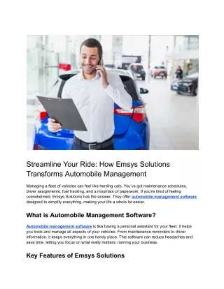 Streamline Your Ride_ How Emsys Solutions Transforms Automobile Management
