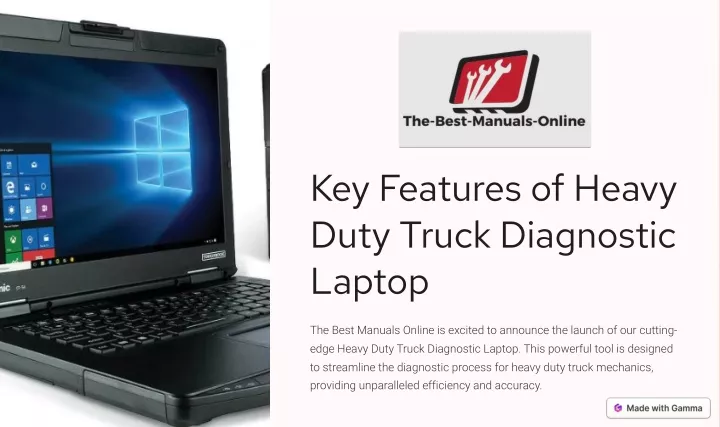 key features of heavy duty truck diagnostic laptop