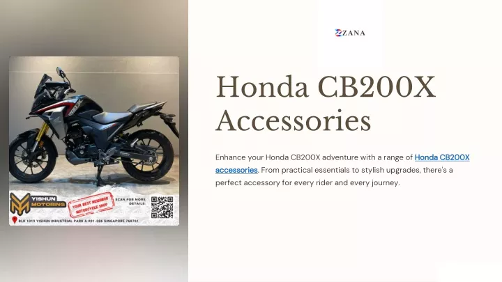 honda cb200x accessories