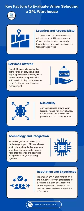 Key Factors to Evaluate When Selecting a 3PL Warehouse