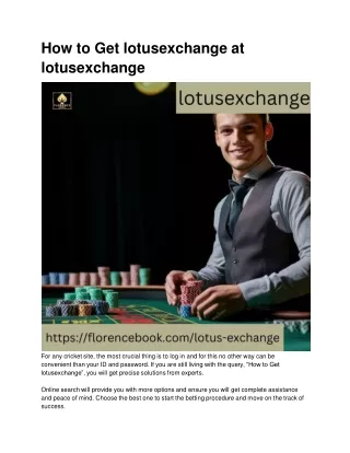 How to Get lotusexchange at lotusexchange